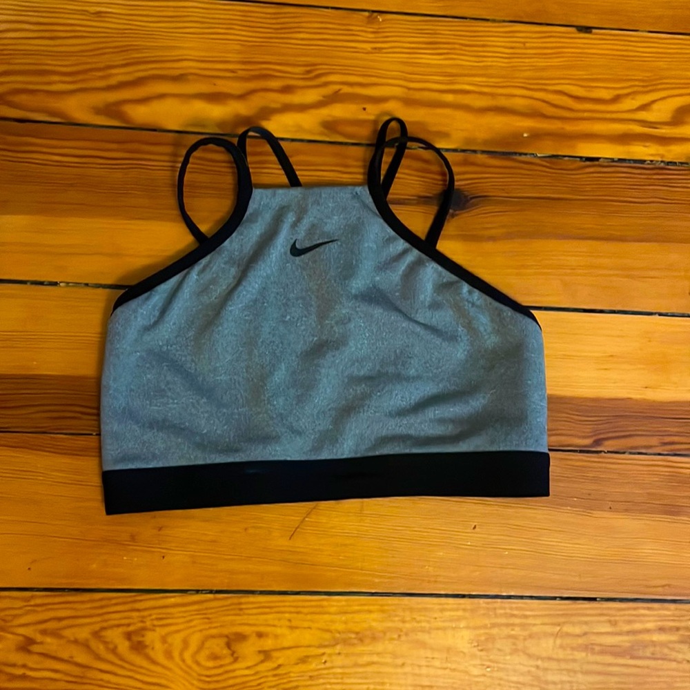 Dry-fit halter razor back sports bra: size M